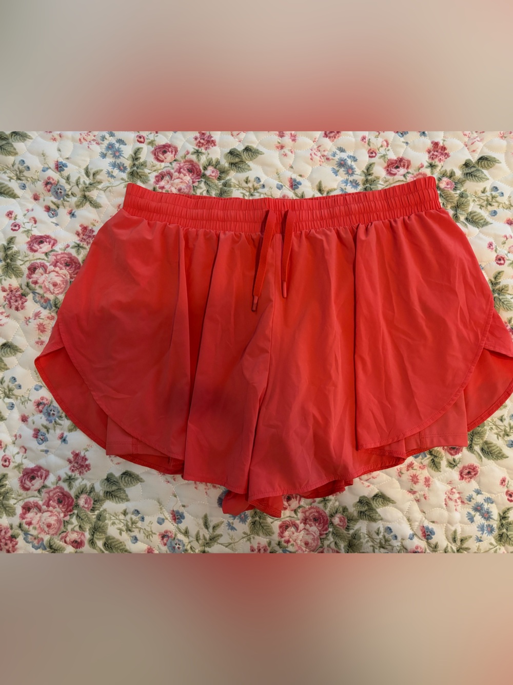 all in motion Coral-Red Athletic Shorts with Elastic Waist